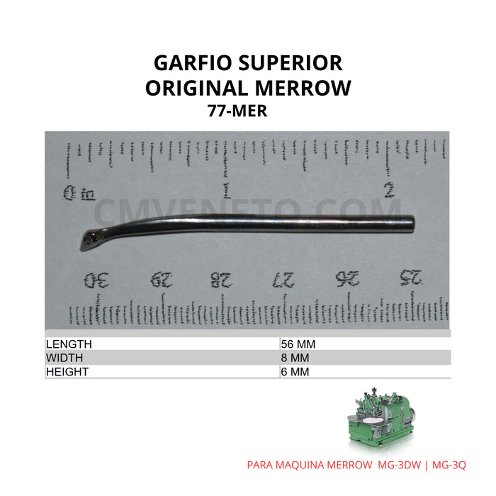 Garfio Superior Original Merrow 77-MER | Upper Looper para Máquina Merrow MG