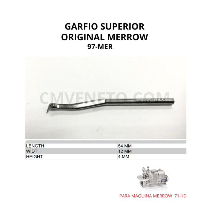 Garfio Superior Original Merrow 97-MER | Upper Looper para Máquina Merrow 71 CLASS