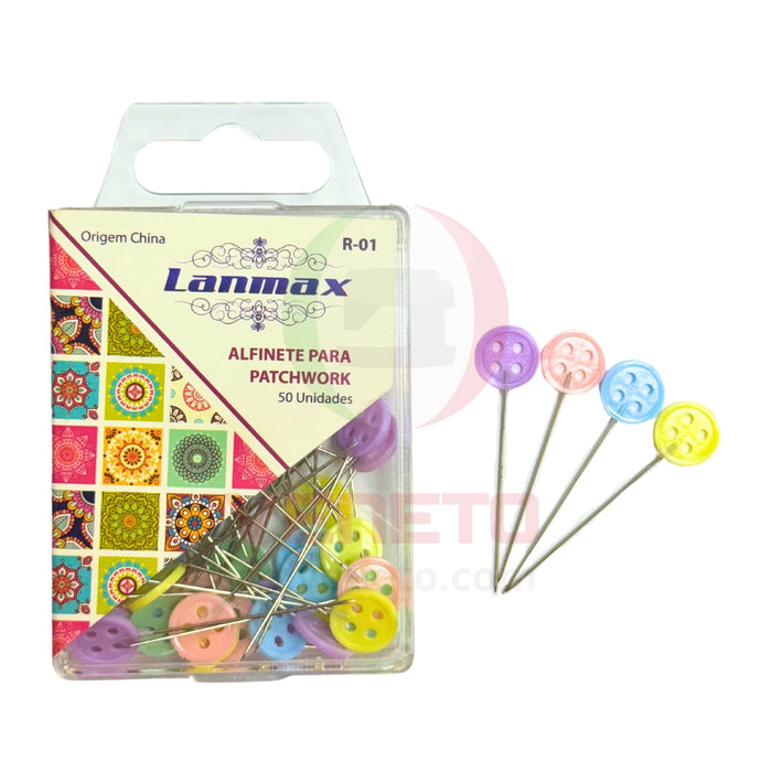 Alfiler tipo patchwork 50 unidades