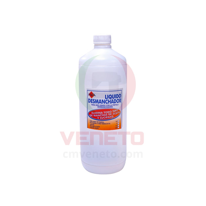Liquido demanchador para pistola desmanchadora marca MAX 1 Litro