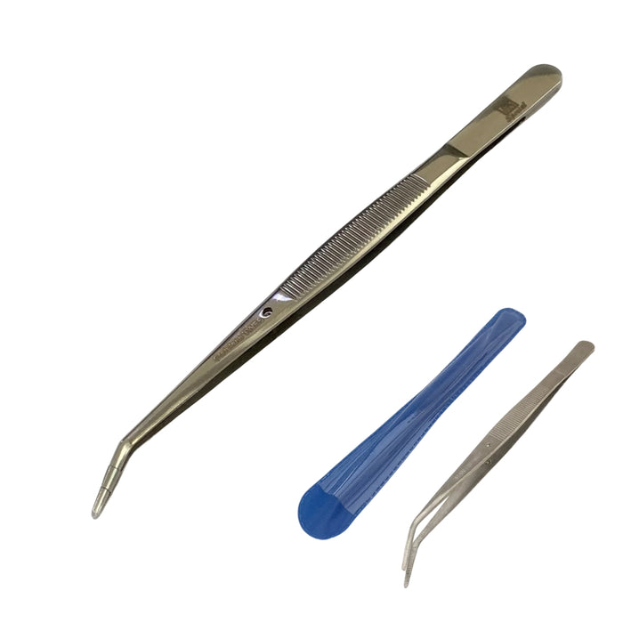 Pinza de Precisión Acero Inoxidable Curva TWE6B – Profesional para Costura y Manualidades