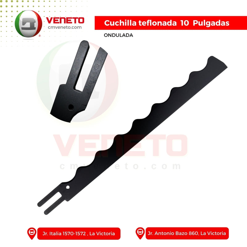 CUCHILLA DE CORTADORA TEFLONADA ONDULADA 10" AMERICANO
