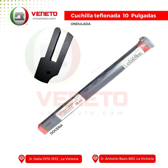 CUCHILLA DE CORTADORA TEFLONADA ONDULADA 10" AMERICANO