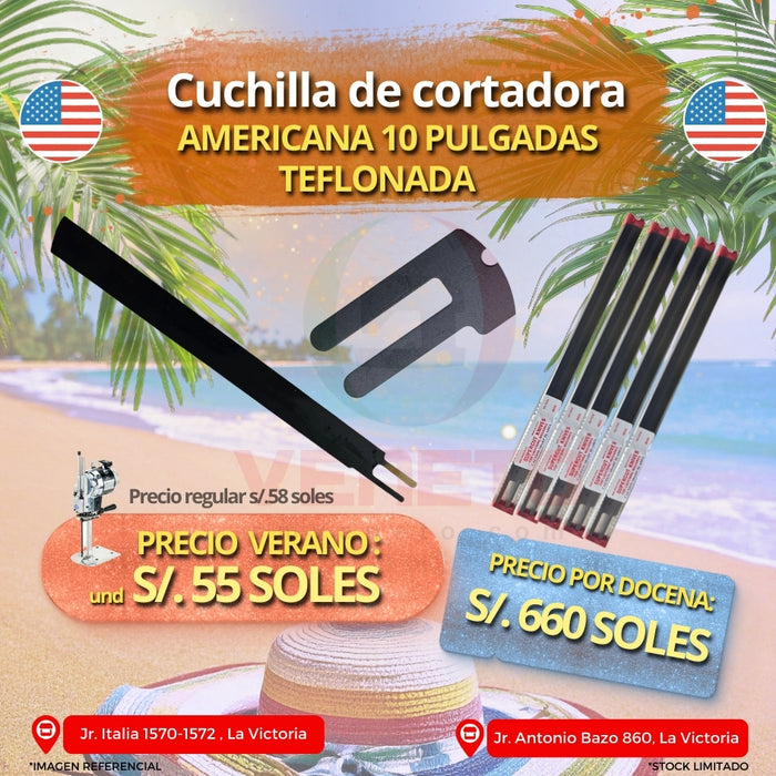 CUCHILLA DE CORTADORA TEFLONADA 10" AMERICANO