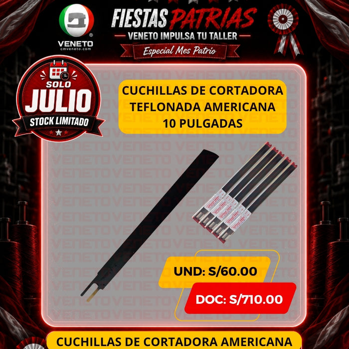 CUCHILLA DE CORTADORA TEFLONADA 10" AMERICANO | CYBERVENETO