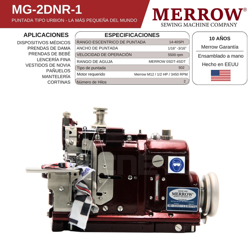 Merrow MG-2DNR-1 | Máquina para Dobladillo Decorativo Purl Stitch [1/16”]