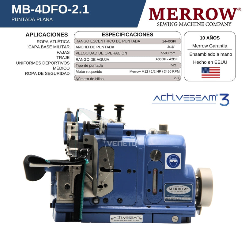 Merrow MB-4DFO 2.1 | Máquina para Costura ActiveSeam®