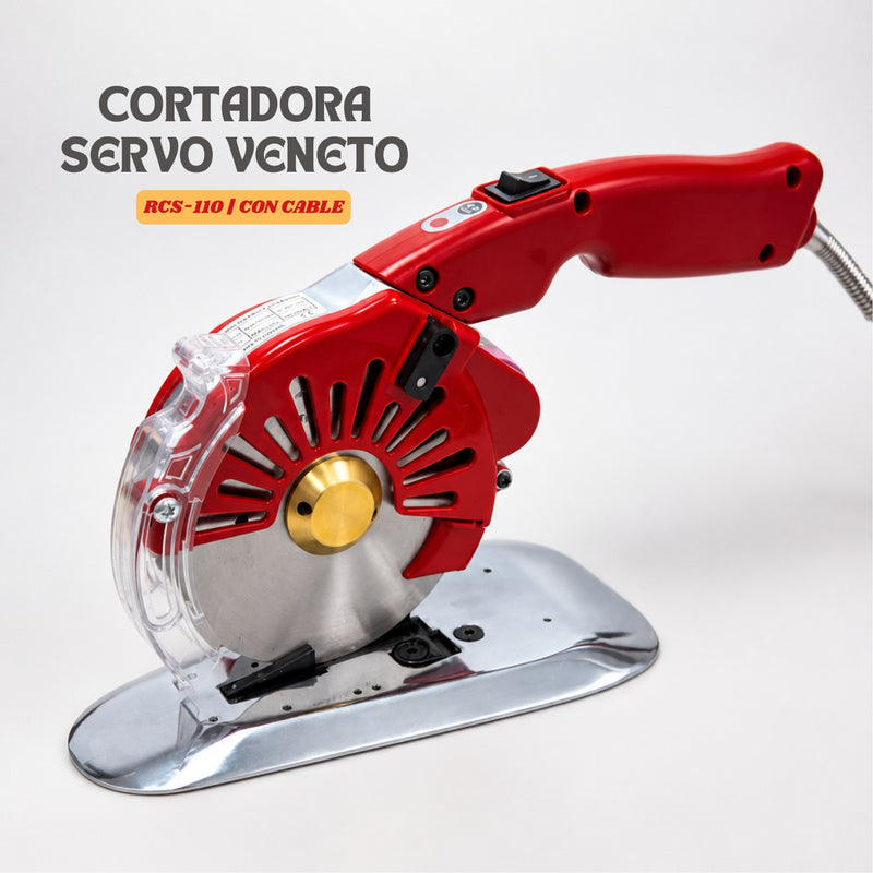 Cortadora de Tela Servo VENETO RCS-110 de Cuchilla Circular – 350 W