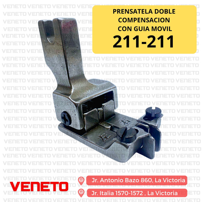 Prensatela doble compensacion con guia movil 211-211