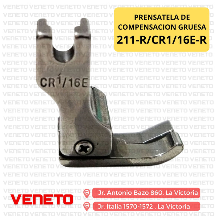 Prensatela de compensacion gruesa