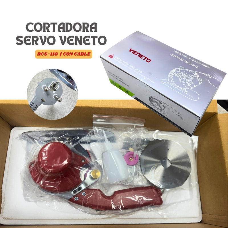 Cortadora de Tela Servo VENETO RCS-110 de Cuchilla Circular – 350 W