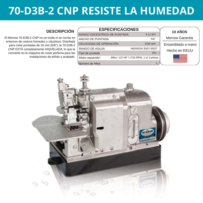 70-D3B-2 CNP | Máquina de Costura Industrial para Ambientes Húmedos