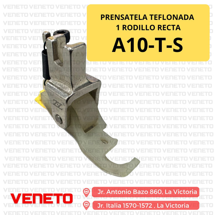 Prensatela teflonada un rodillo recta A10-T-S