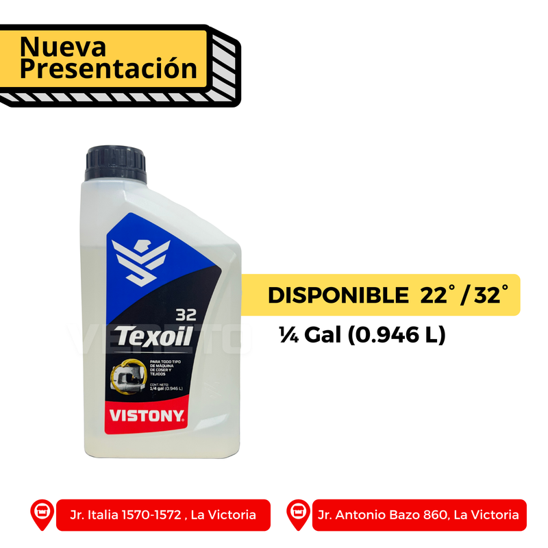 Aceite para maquina de coser industrial Grado 32 Vistony