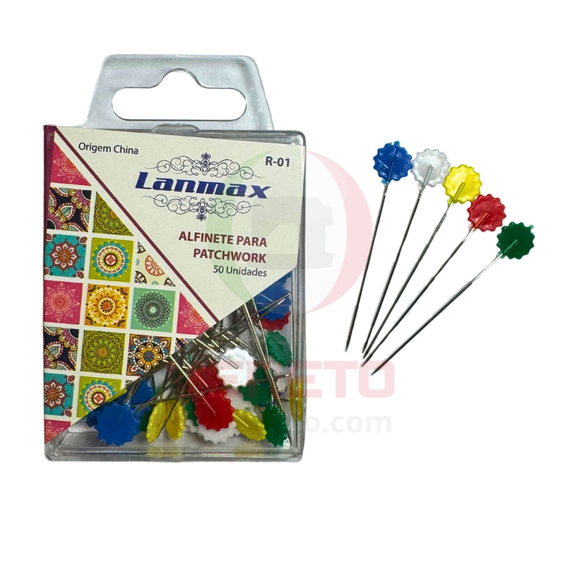 Alfiler tipo patchwork 50 unidades