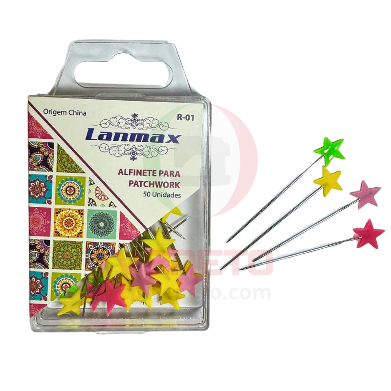 Alfiler tipo patchwork 50 unidades