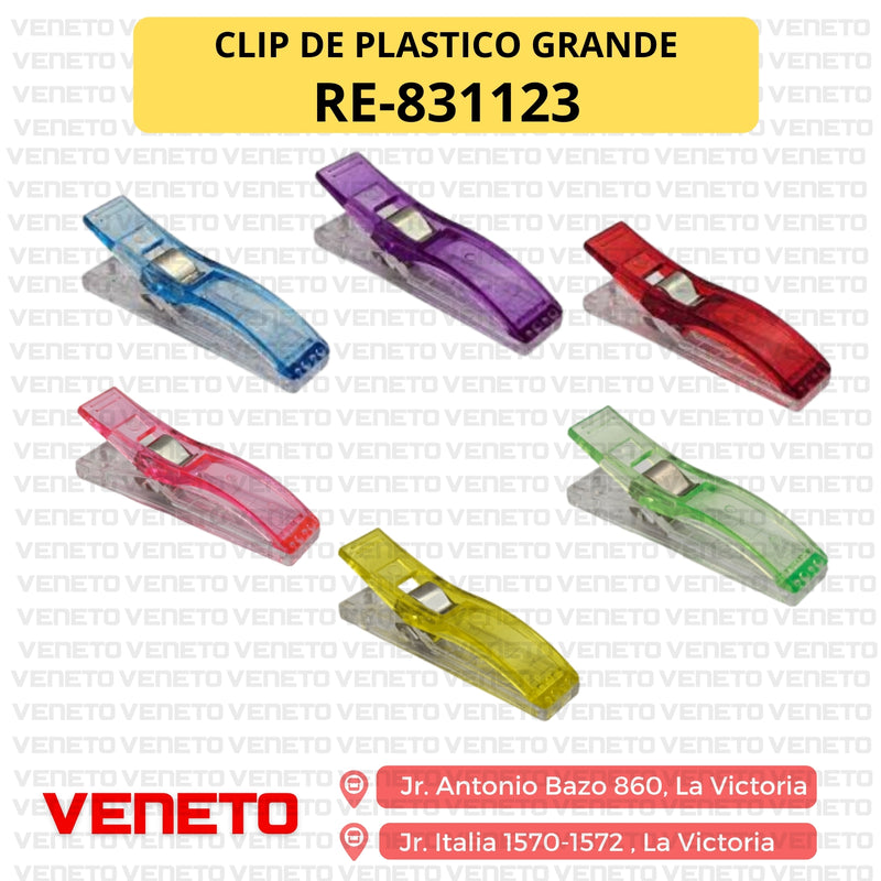 Clip de plastico sujetador | Pequeño - Mediano - Grande