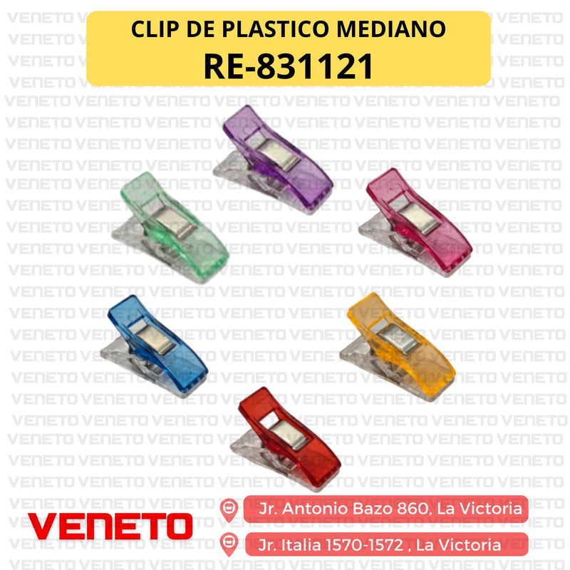 Clip de plastico sujetador | Pequeño - Mediano - Grande