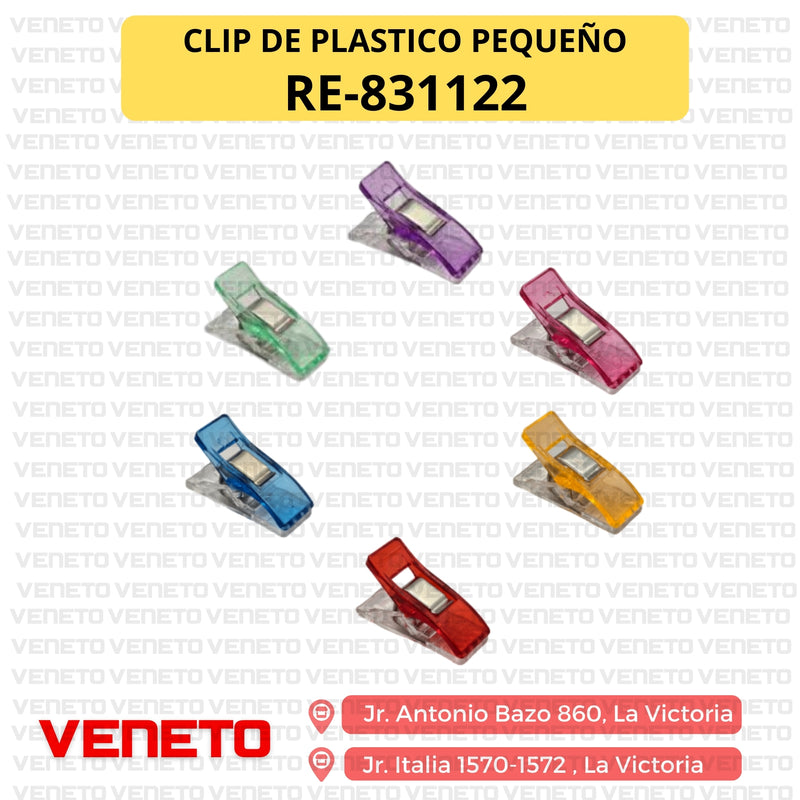 Clip de plastico sujetador | Pequeño - Mediano - Grande