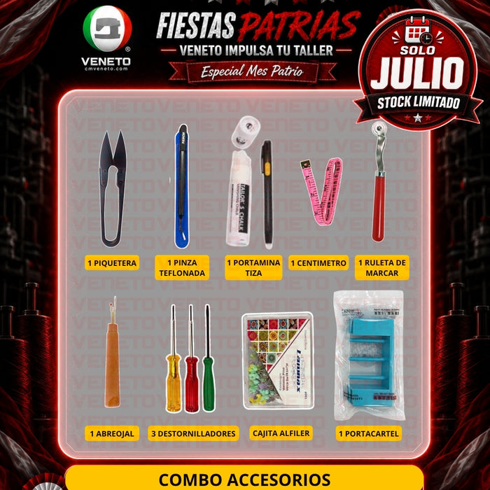 Combo de 12 Accesorios para Costura, Patronaje y Confección