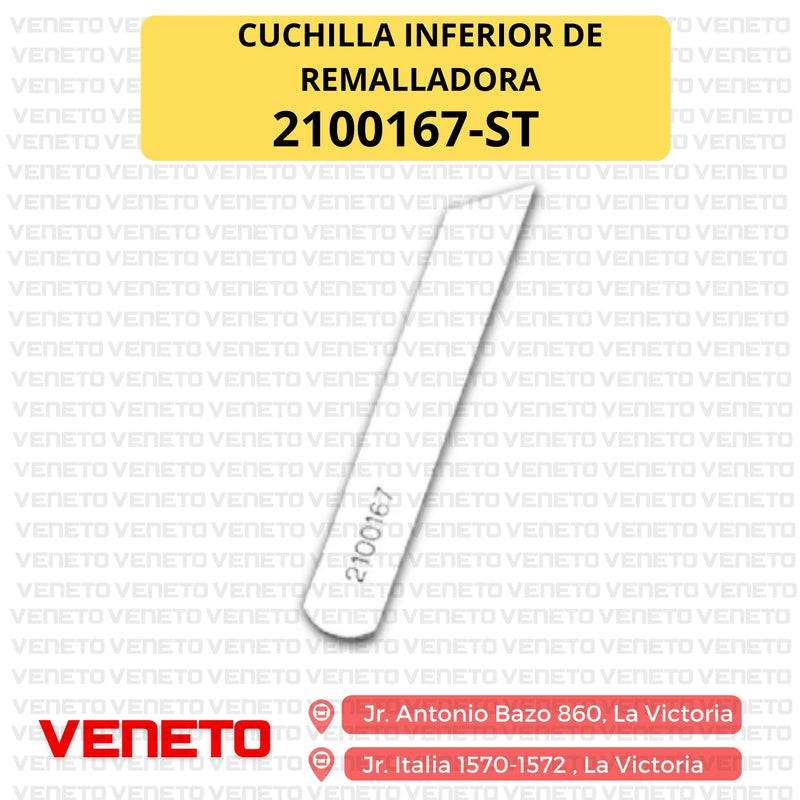 Cuchilla inferior de remalladora 2100167-GENÉRICO