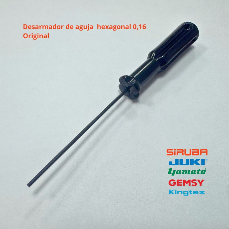 Destornillador de Aguja Hexagonal para Máquinas de Coser Industriales