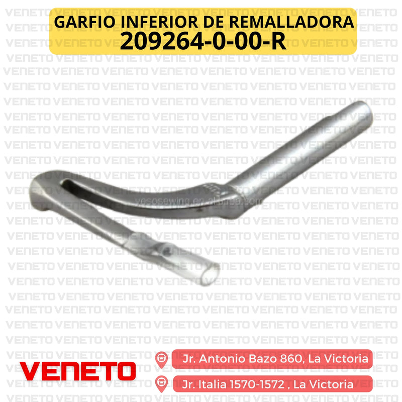 Garfio inferior de remalladora 209264-0-00-GENÉRICO