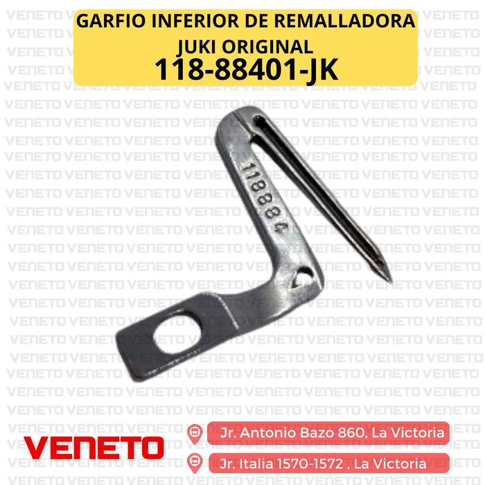 Garfio inferior de remalladora Juki original 118-88401-JK