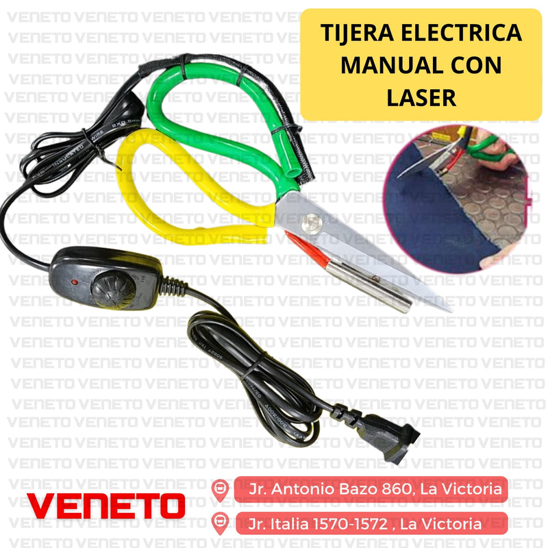 Tijera eléctrica manual con laser