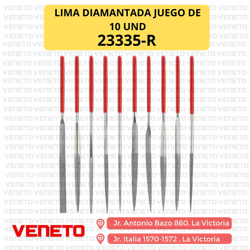 Juego de Limas de aguja diamantadas 10 UND
