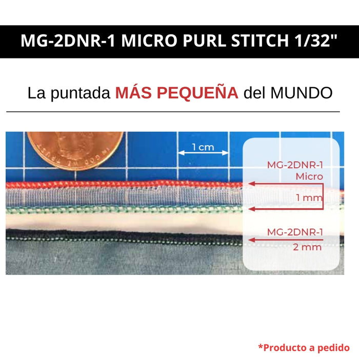 Merrow MG-2DNR-1 MICRO | MicroPurl® para Acabados Ultra Finos [1/32”]