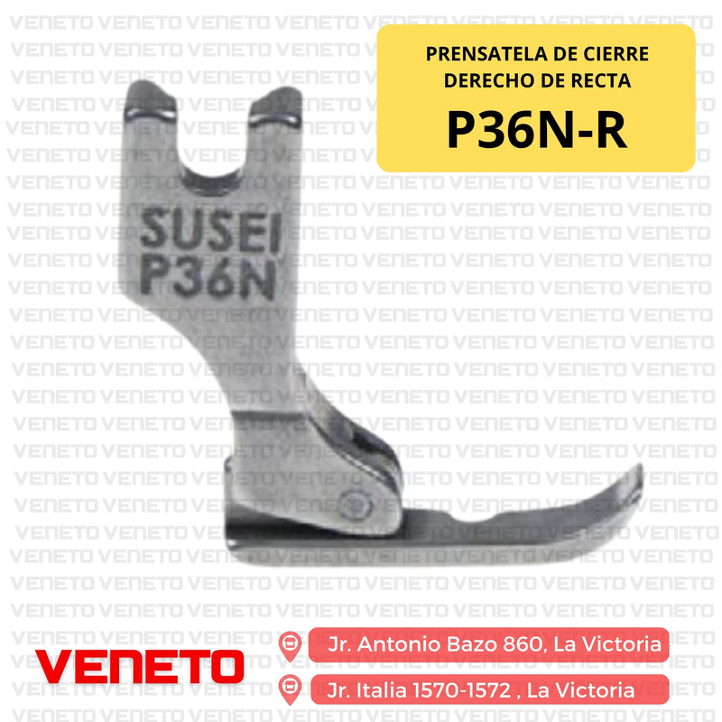 Prensatela de cierre derecho de recta P36N-R