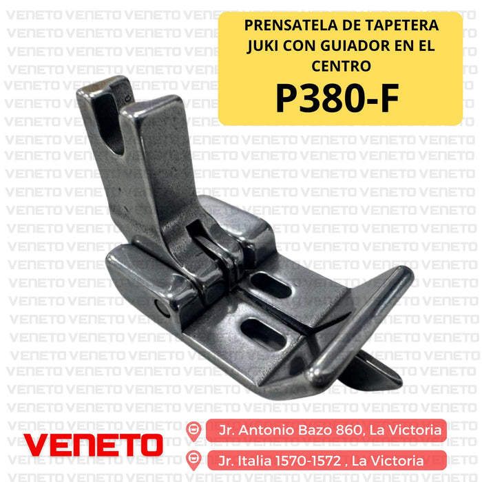 Prensatela de tapetera Juki con guiador en el centro P380-F