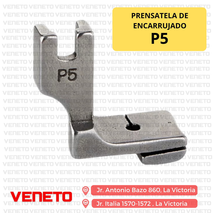 Prensatela de encarrujado de recta P5