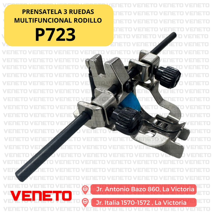 Prensatela 3 Ruedas Multifuncional con Rodillo – Modelo P723