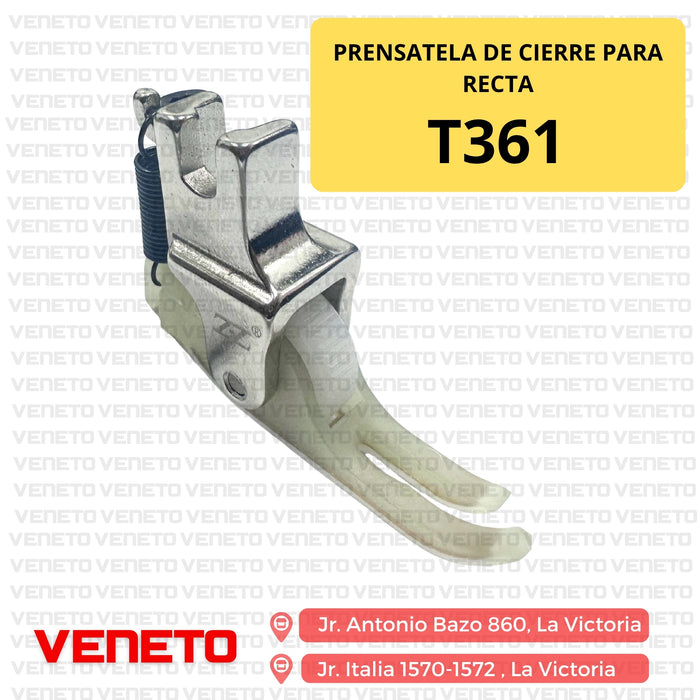 Prensatela de cierre para recta T361