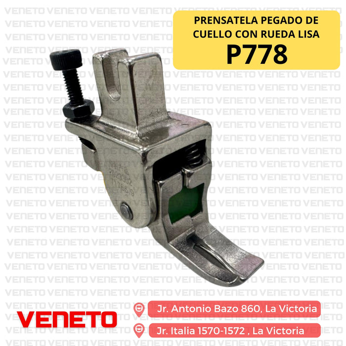 Prensatela pegado de cuello con rueda lisa P778