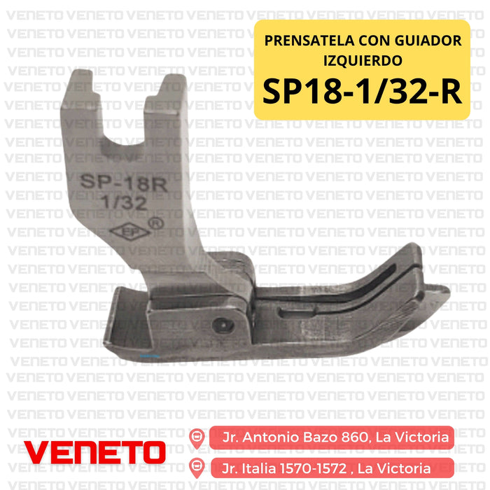 Prensatela con guiador izquierdo SP18-1/32-R