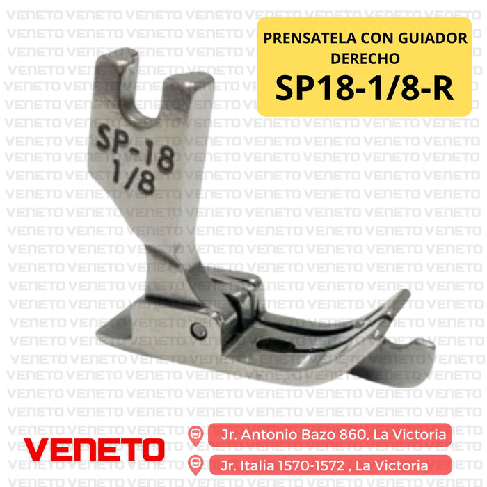 Prensatela con guiador derecho SP18-1/8-R