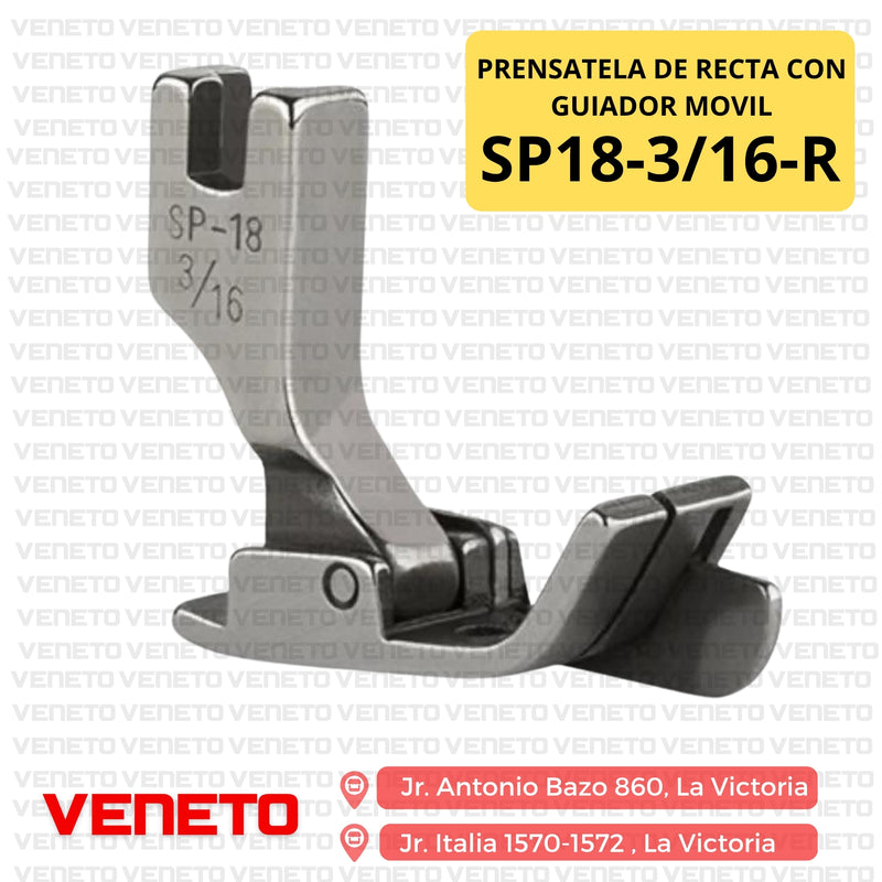 Prensatela de recta con guiador movil SP18 3/16-R GENÉRICO