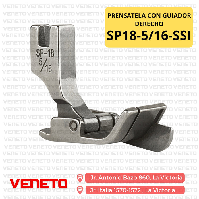 Prensatela con guiador derecho SP18-5/16-SSI