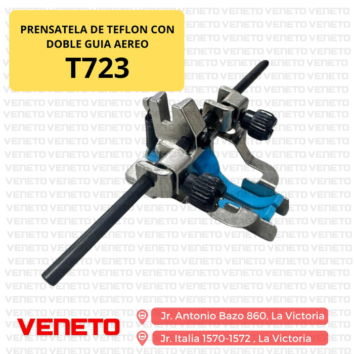 Prensatela de teflon con doble guia aereo y rueda T723