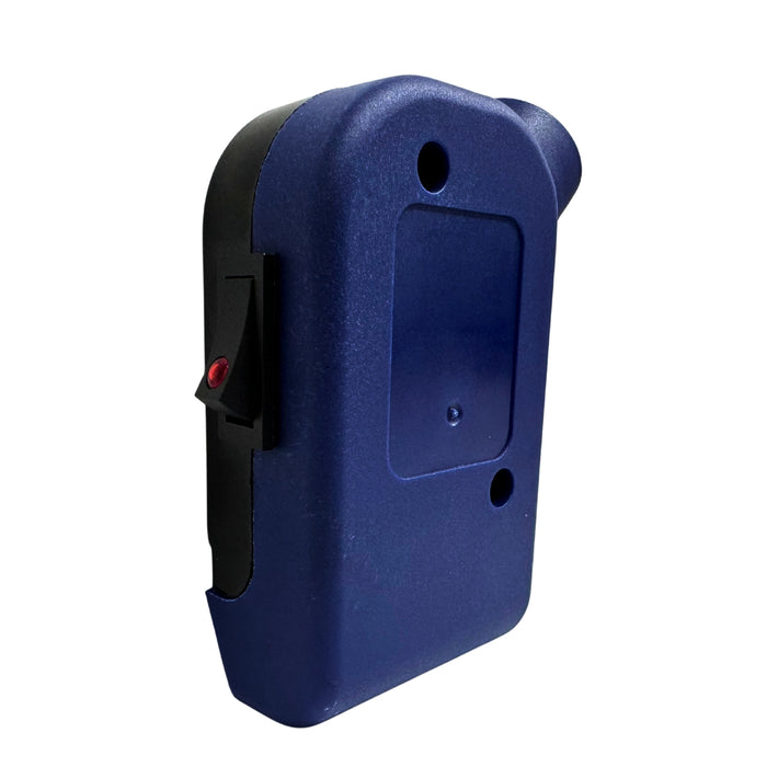 Caja automatica de plancha tapa azul