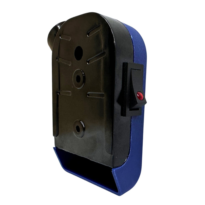 Caja automatica de plancha tapa azul