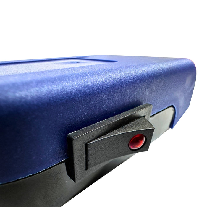 Caja automatica de plancha tapa azul