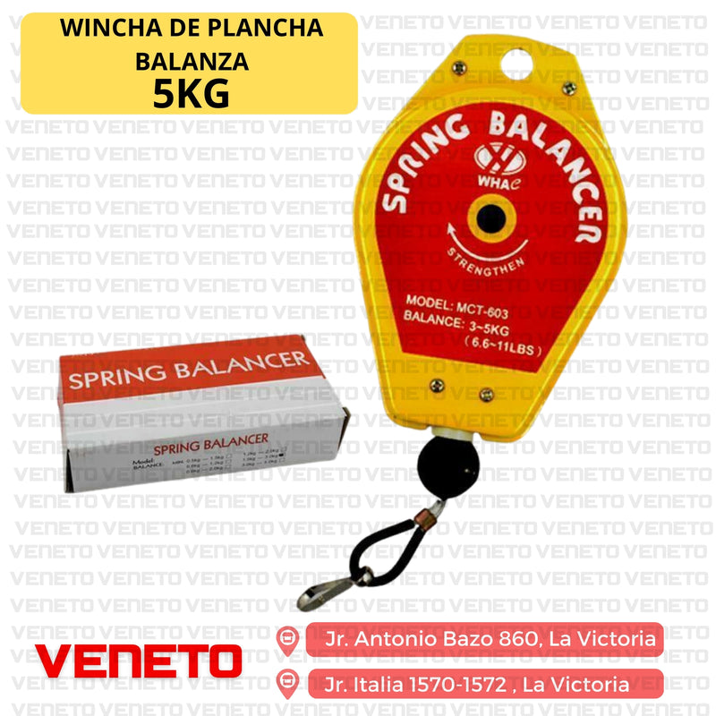 Wincha de plancha balanza 2-5KG