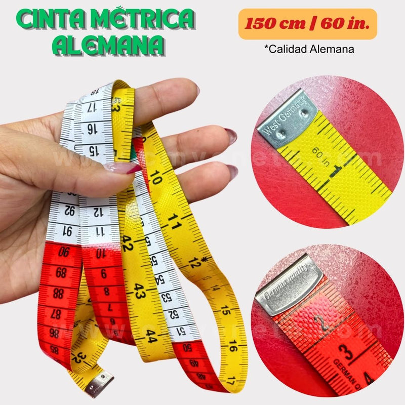 Cinta Métrica de Costura 150 cm / 60 in – Calidad Alemana