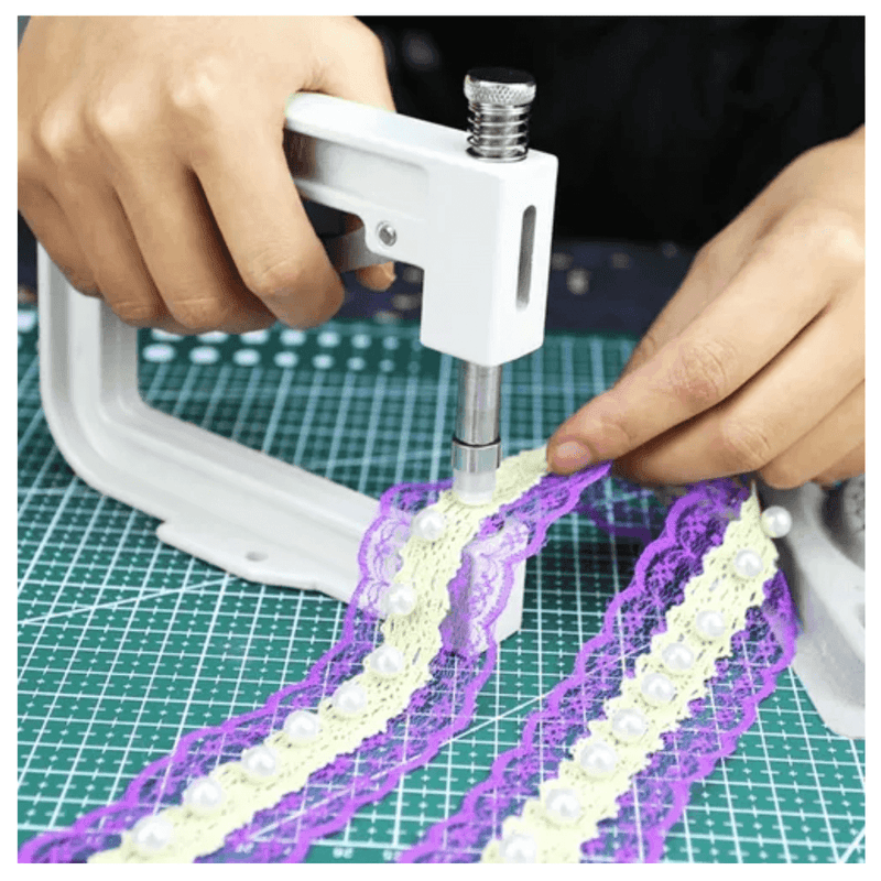 Prensa Manual para Colocar Perlas y Apliques – Ideal para Decoración Textil