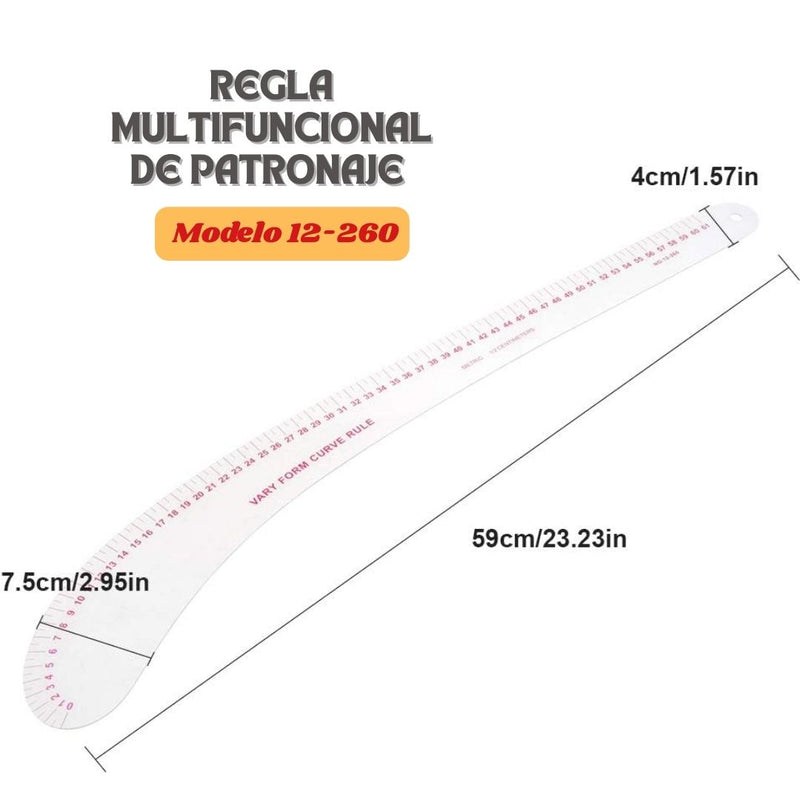 Regla Curva Francesa Vary Form 12-260