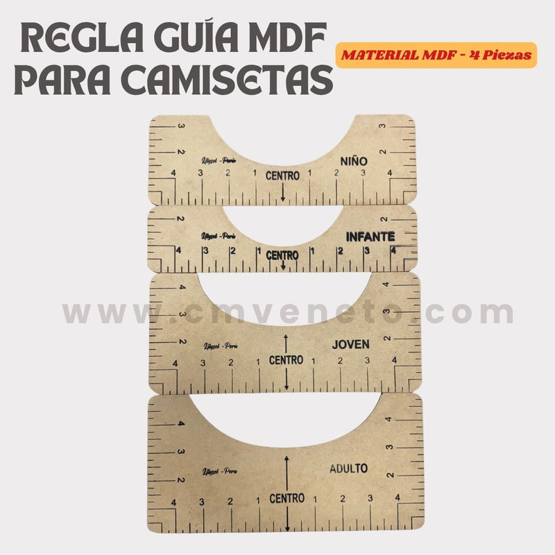 Set Reglas Guía para Camisetas – Set de 4 Tamaños